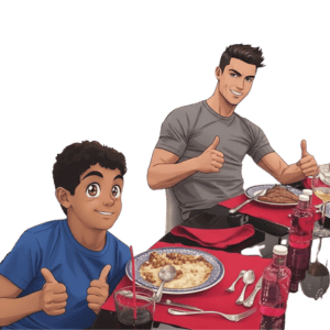 Ronaldo family dinner Cristiano and his family enjoying meal at the dinner table, promoting healthy habits and family bonding.