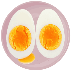 Eggs A plate of peeled boiled eggs